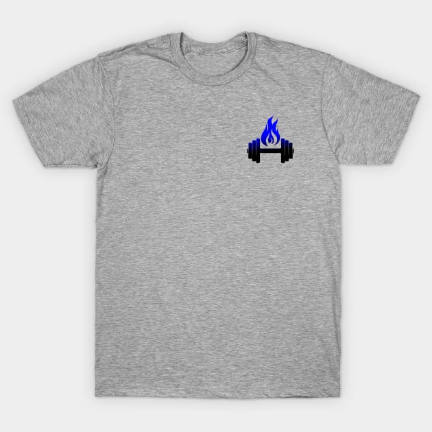 Blue Flame with Black Free Weight T-Shirt by Girona